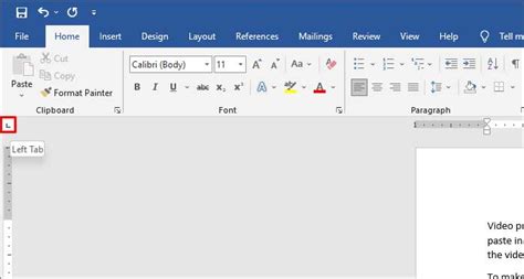 How to Insert a Tab Stop in Word