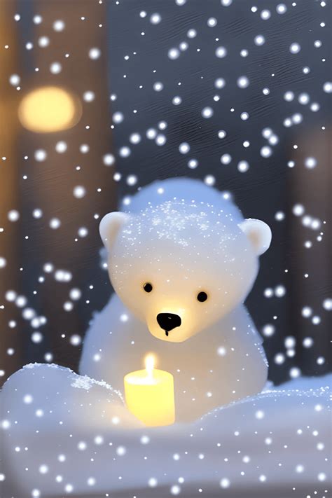 Christmas Lights in Snow · Creative Fabrica