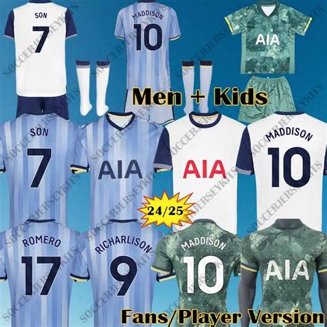 Tottenham Argentina Soccer Shirt Retro Football Kit MADDISON, SON ...