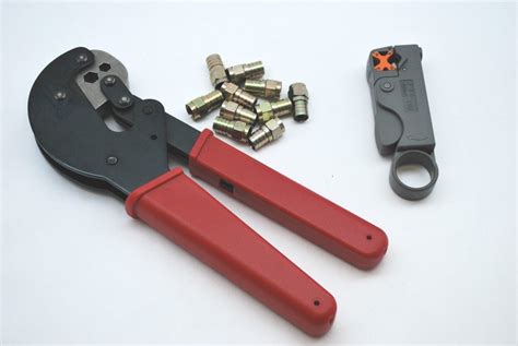 RG-6 Coaxial HEX CRIMPING Tool PV25325 10 RG6 F CONNECT0RS & COAX STRIPPER TOOL - Walmart.com ...