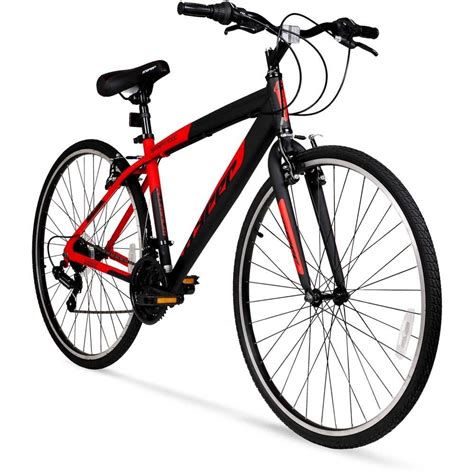 Featuring a lightweight aluminum frame joined with a Shimano drive tra ...