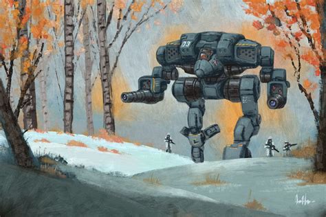 Winter Patrol: Battletech Fan Art Print - Etsy