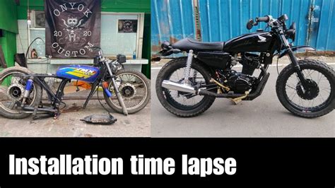 Honda Tmx 155 Scrambler Cafe racer Full installation time lapse, (full build) - YouTube