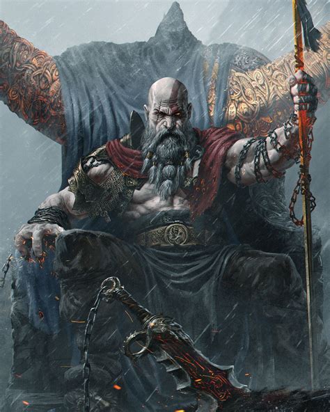 ArtStation - Valhalla Fallen, Çağlayan Kaya Göksoy | Kratos god of war ...