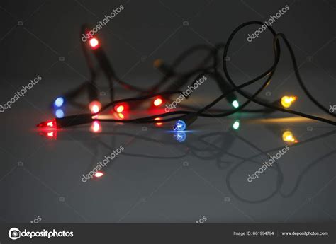 Christmas Lights Isolated Black Background Stock Photo by ©alesealesphoto 661994794