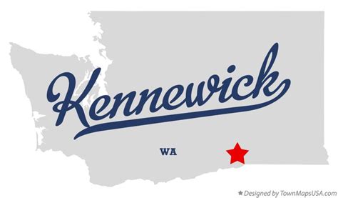 Map of Kennewick, WA, Washington