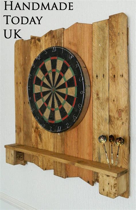 Handmade Driftwood Dart Board Dartboard Backboard with Shelf | Etsy ...