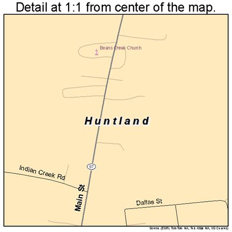 Huntland Tennessee Street Map 4736600