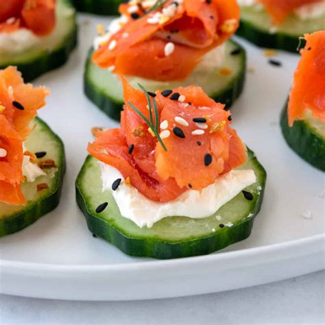 Smoked Salmon Cucumber Bites - Fresh Apron