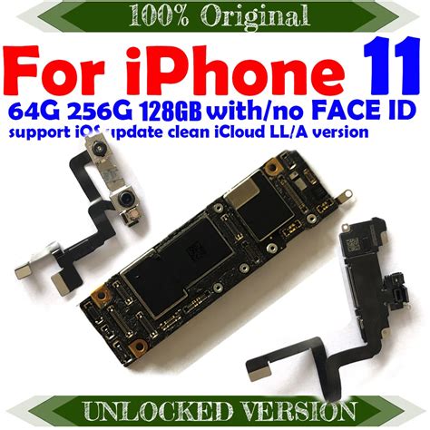 Motherboard For iPhone 11 Clean iCloud 64gb Mainboard With System 256gb Logic Board 128gb Full ...