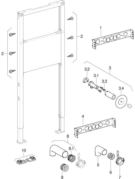 Spare parts for: Geberit Duofix elements for sinks, surface-mounted tap ...