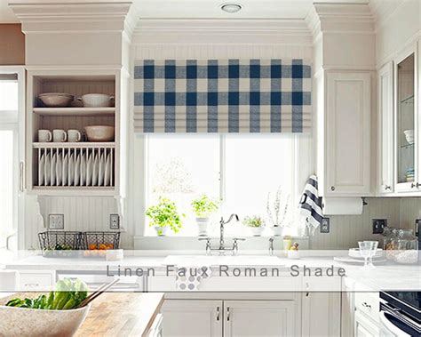 Faux Roman Shade Valance Farmhouse Shade Custom Size | Etsy