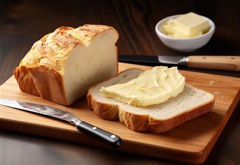 Premium AI Image | Photo of butter spread on bread slice