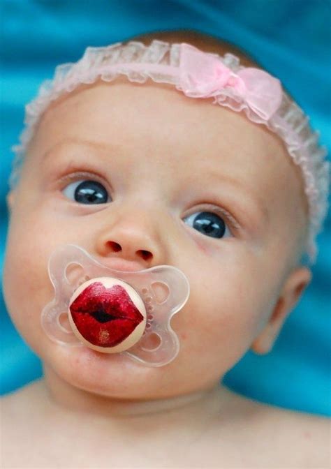 oh where, oh where are these lipstick pacifiers? | Baby kids, New baby products, Cute babies