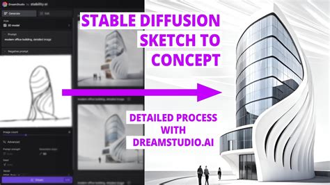 AI architectural concepts from sketch less than 15 mins!!! With Stable Diffusion and dreamstudio ...