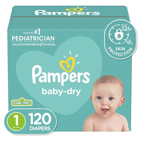 Pampers Baby-Dry Diapers, Size 1, 120 Count - Diaperprice.com