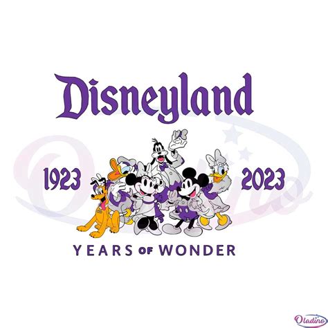 Disney 100 Years Of Wonder Disneyland 1923 2023 100th Year Png - Oladino