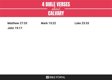 4 Bible Verses about Calvary