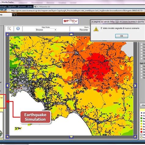 WebGIS visualization of expected damage map (Earthquake simulation ...