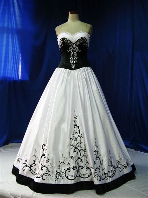 Black White Wedding Dress, Black Wedding Gowns, Purple Wedding Dress ...