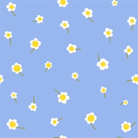 Premium Vector | Daisy flower vector pattern illusration