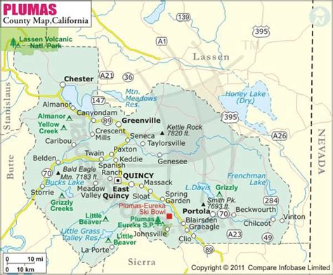 Plumas County Map, Map of Plumas County, California