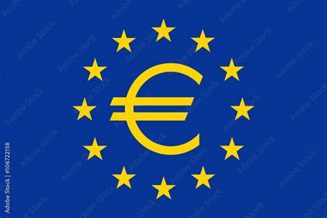 Official EU flag European Union with the euro symbol, stylish vector ...