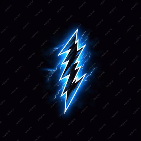 Premium AI Image | Lightning bolt abstract logo design on black background