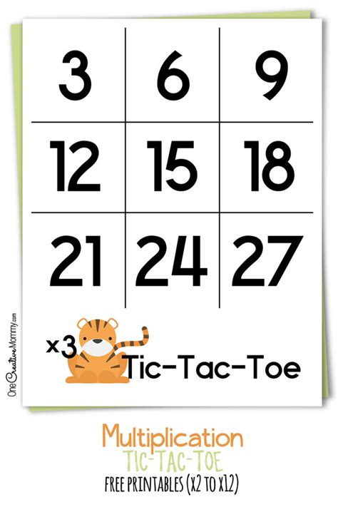 Multiplication Tic Tac Toe {Fun Math Game} - onecreativemommy.com