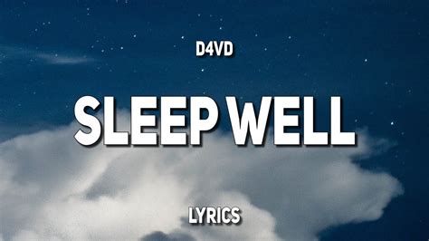 d4vd | Sleep Well Lyrics - YouTube