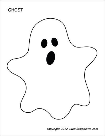 Ghosts | Free Printable Templates & Coloring Pages | FirstPalette.com | Halloween preschool ...