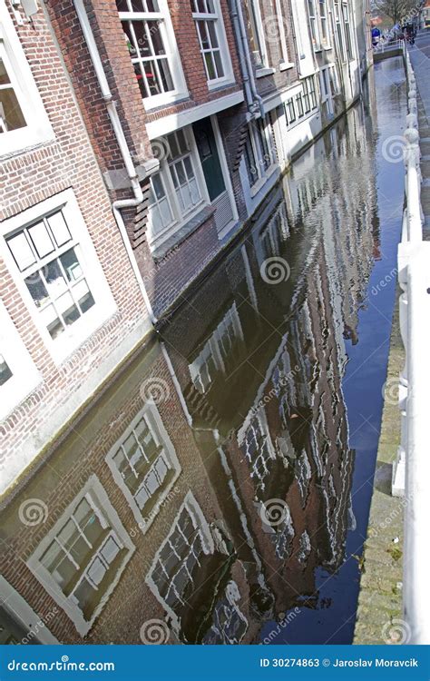 Delft canals stock image. Image of houses, design, sights - 30274863