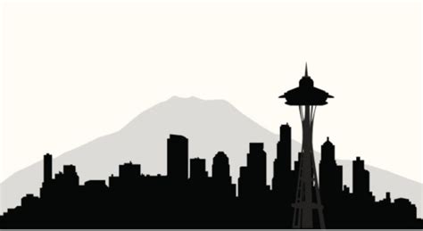 Seattle Skyline Outline Seattle Skyline Drawing | Seattle skyline ...