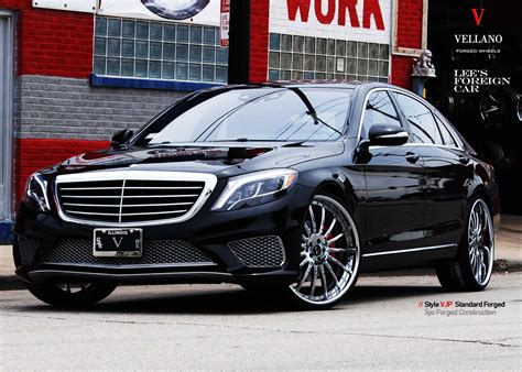 Luxury deep dark blue MERCEDES BENZ S550 with custom Vellano VJP forged ...