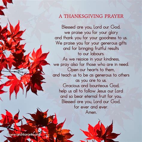 A Thanksgiving Prayer Thanksgiving Prayer Catholic, Catholic Prayers ...