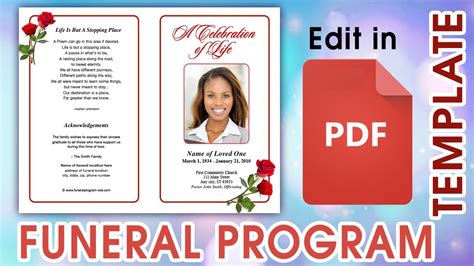 Free funeral program template microsoft publisher - lanetashoppe