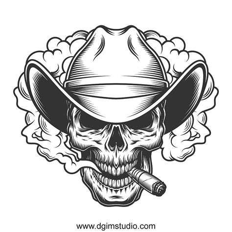 Cowboy Skull Vector at Vectorified.com | Collection of Cowboy Skull ...