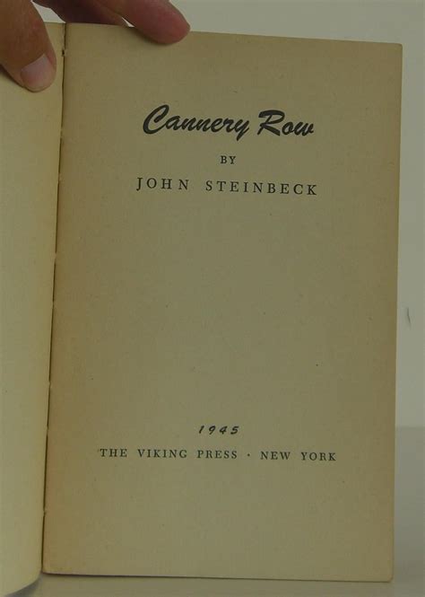 Cannery Row | John Steinbeck | 1st Edition