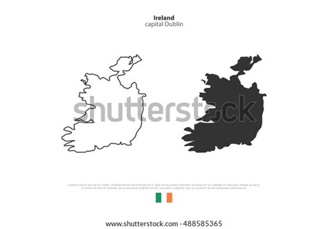 Republic Ireland Isolated Map Official Flag Stock Vector (Royalty Free ...