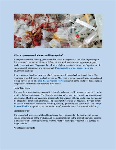 What are pharmaceutical waste and its categories? by acrswastesolutions. Com - Issuu