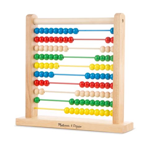 Amazon.com: Melissa & Doug Abacus - Classic Wooden Educational Counting Toy With 100 Beads ...