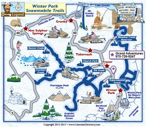 Winter Park Snowmobile Trails Map | Colorado Vacation Directory