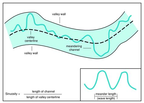 Example of how to measure sinuosity. | Download Scientific Diagram