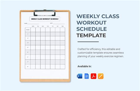 Weekly Exercise Planner Template - Infoupdate.org