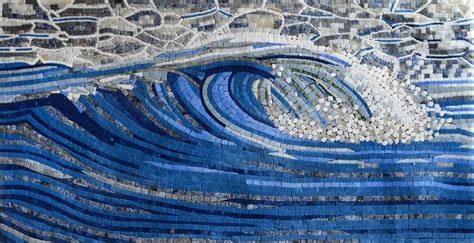 Mozaico Detailed Wave Mosaic - Etsy | Mosaic waves, Mosaic wall art ...