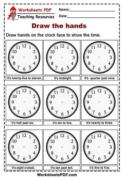 Draw the Hands on the Clock