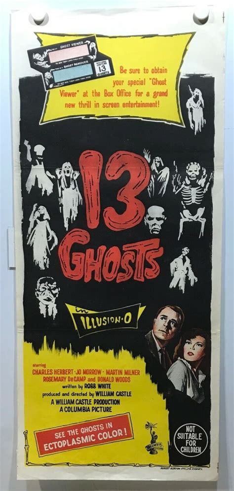 ORIGINAL DAYBILL MOVIE POSTER - 13 GHOSTS - Charles Herbert Jo Morrow ...