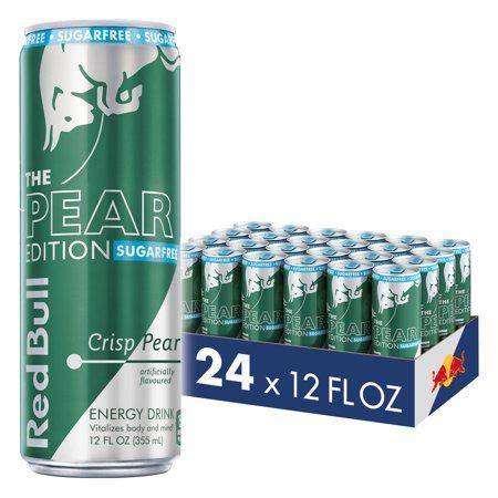 (24 Cans) Red Bull Energy Drink, Sugar Free Crisp Pear, 12 fl oz ...