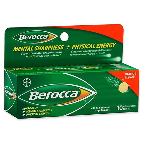 Berocca 10-Count Effervescent Tablets In Orange | Mental sharpness ...