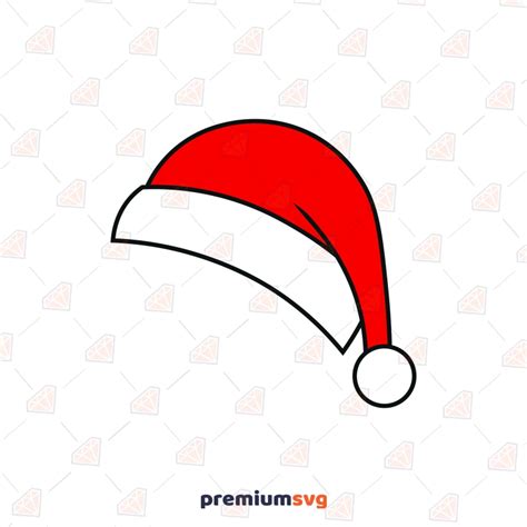 Simple Santa Hat SVG, Santa Claus Hat Clipart SVG Instant Download | PremiumSVG